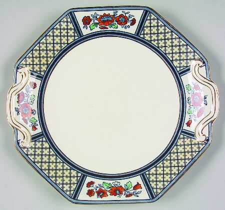 Lowestoft Handled Cake Plate by John Maddock & Sons