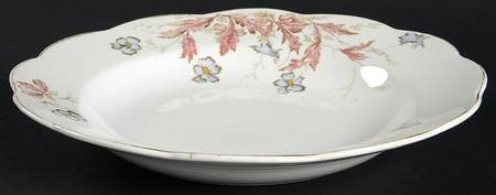Pansy Rim Soup Bowl