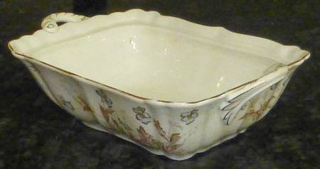 Pansy Rectangular Vegetable Bowl No Lid