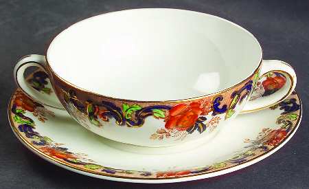 Majestic (Smooth Edge) Flat Cream Soup Bowl & Saucer Set