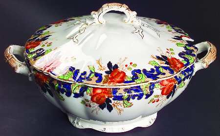 Majestic Multicolored (Scalloped) Tureen &  Lid