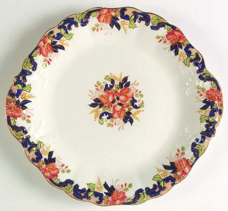 Majestic Multicolored (Scalloped) Handled Cake Plate