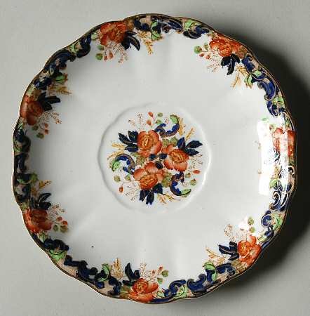 Majestic Multicolored (Scalloped) Saucer by John Maddock & Sons