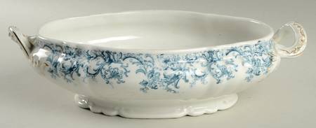 Meredith Blue Green Oval Vegetable No Lid
