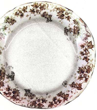 Oakland Brown (Scalloped, Gold Trim) Salad Plate