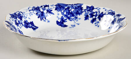Oakland Blue (Scalloped, Gold Trim) Coupe Cereal Bowl