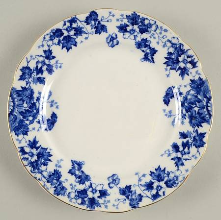 Oakland Blue (Scalloped, Gold Trim) Salad Plate