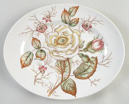 Old Rose 12" Oval Serving Platter