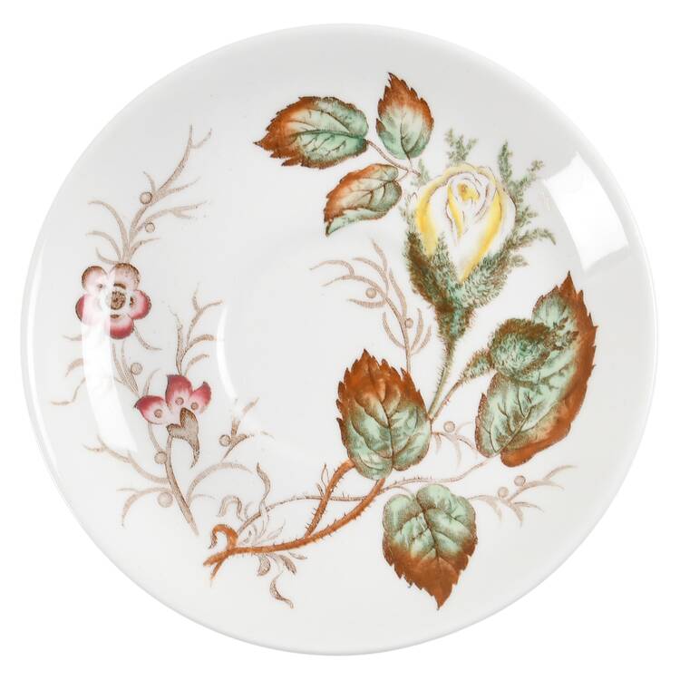 Old Rose Saucer for Flat Cup by John Maddock & Sons