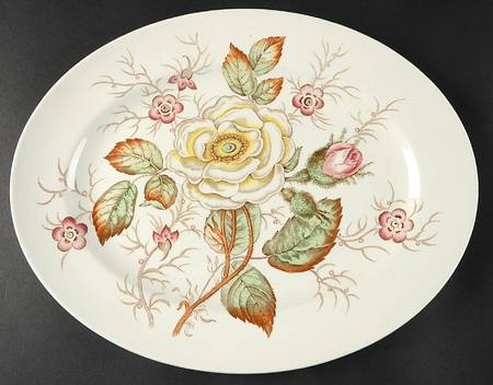 Old Rose 14" Oval Serving Platter