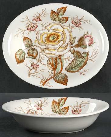 Old Rose 9" Oval Vegetable Bowl