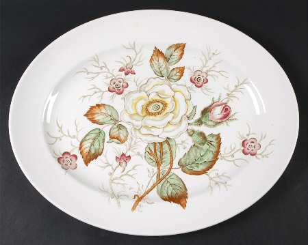 Old Rose 15" Oval Serving Platter