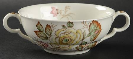 Old Rose Flat Cream Soup Bowl
