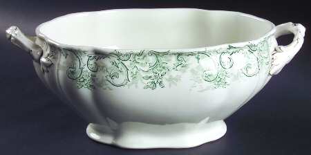 Rococo Green Tureen No Lid