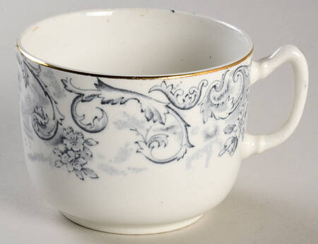 Rococo Blue Flat Cup