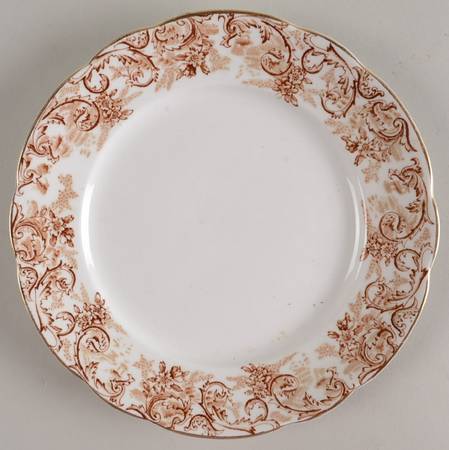 Rococo Brown Salad Plate
