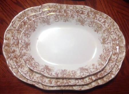 Rococo Brown 16" Oval Serving Platter