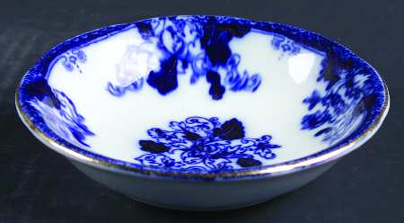 Roseville (Flow Blue) Fruit/Dessert (Sauce) Bowl