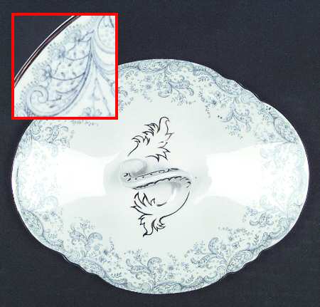 Seville Blue Lid for Oval Vegetable