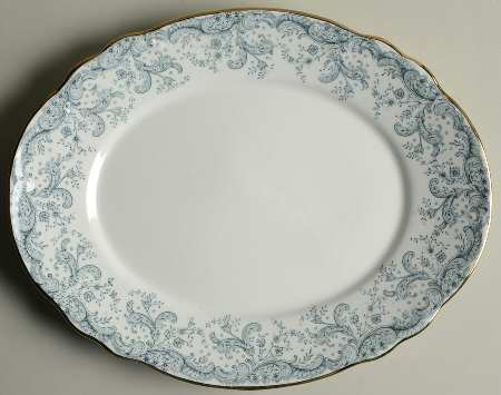 Seville Blue 12" Oval Serving Platter
