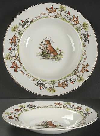 Tally Ho Large Rim Soup Bowl