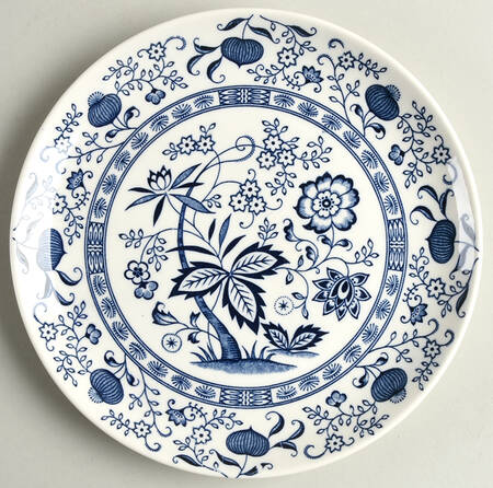Blue Onion Luncheon Plate