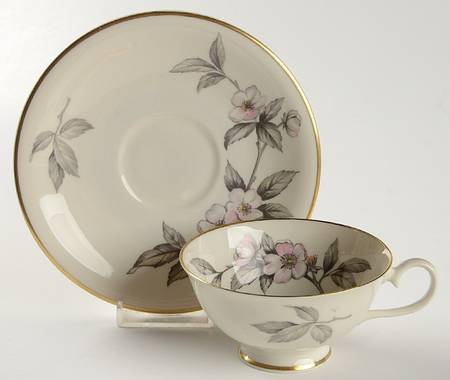 Spring Glory (Gold) Footed Cup & Saucer Set
