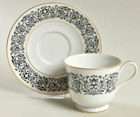 Corona Footed Cup & Saucer Set