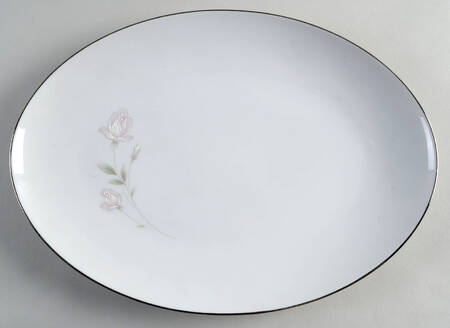Sage Rose 14" Oval Serving Platter