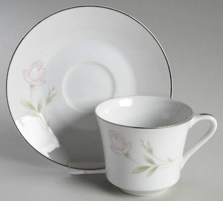 Sage Rose Flat Cup & Saucer Set