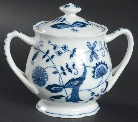 Blue Onion Sugar Bowl & Lid