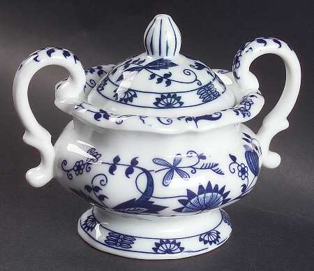 Blue Onion Sugar Bowl & Lid
