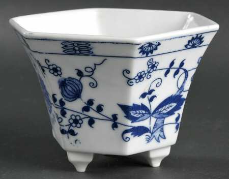 Blue Onion 3" Hexagonal Flower Pot