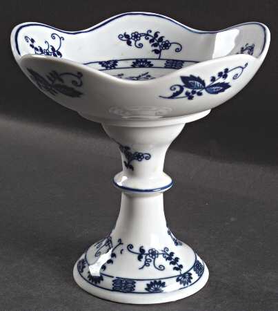 Blue Onion Round Compote (Height X Width)