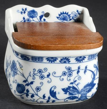 Blue Onion Salt Box & Lid