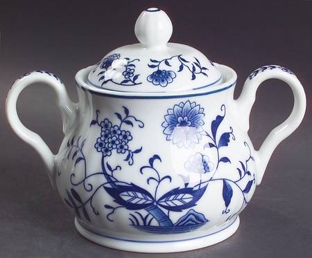 Blue Onion Sugar Bowl & Lid