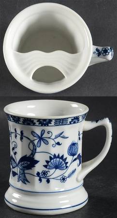Blue Onion Mustache Cup/Mug