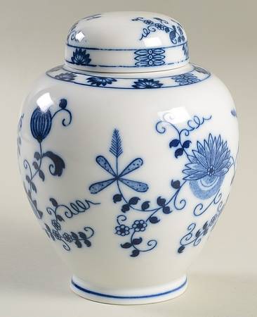 Blue Onion 5" Ginger Jar & Lid
