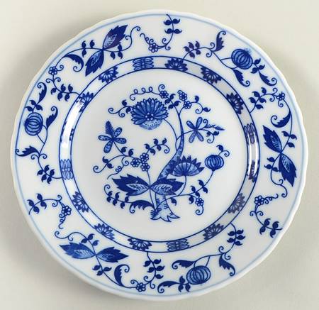 Blue Onion Bread & Butter Plate