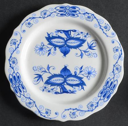 Blue Onion Bone Underplate for Jam/Jelly