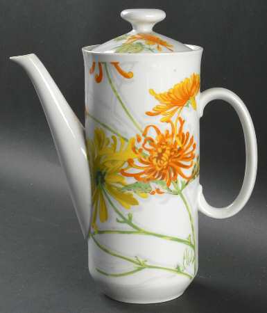 Chrysanthemum Coffee Pot & Lid