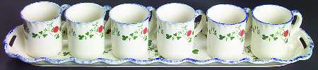 Cote Basque 7 Pc Mug Set (6 Mugs & Tray)