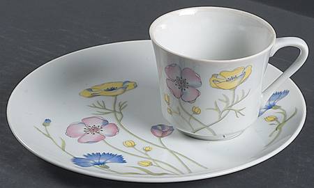 Flower Garden Snack Plate & Cup Set