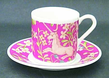Flemish Tapestry Flat Demitasse Cup & Saucer Set