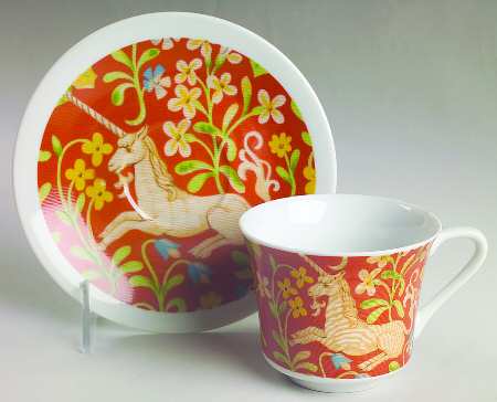 Flemish Tapestry Flat Cup & Saucer Set