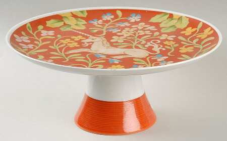 Flemish Tapestry 10" Diameter Pedestal Cake Stand
