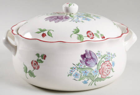 French Bouquet Round Covered Vegetable by Seymour Mann