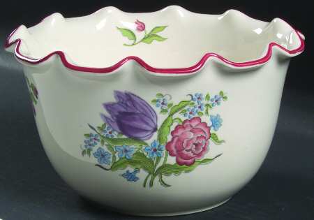 French Bouquet Fluted Bowl