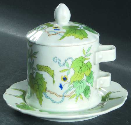 Morning Glory Jam/Jelly & Lid W/Underplate
