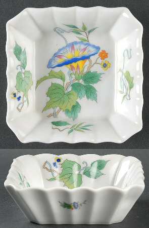 Morning Glory 4" Square Nut Dish